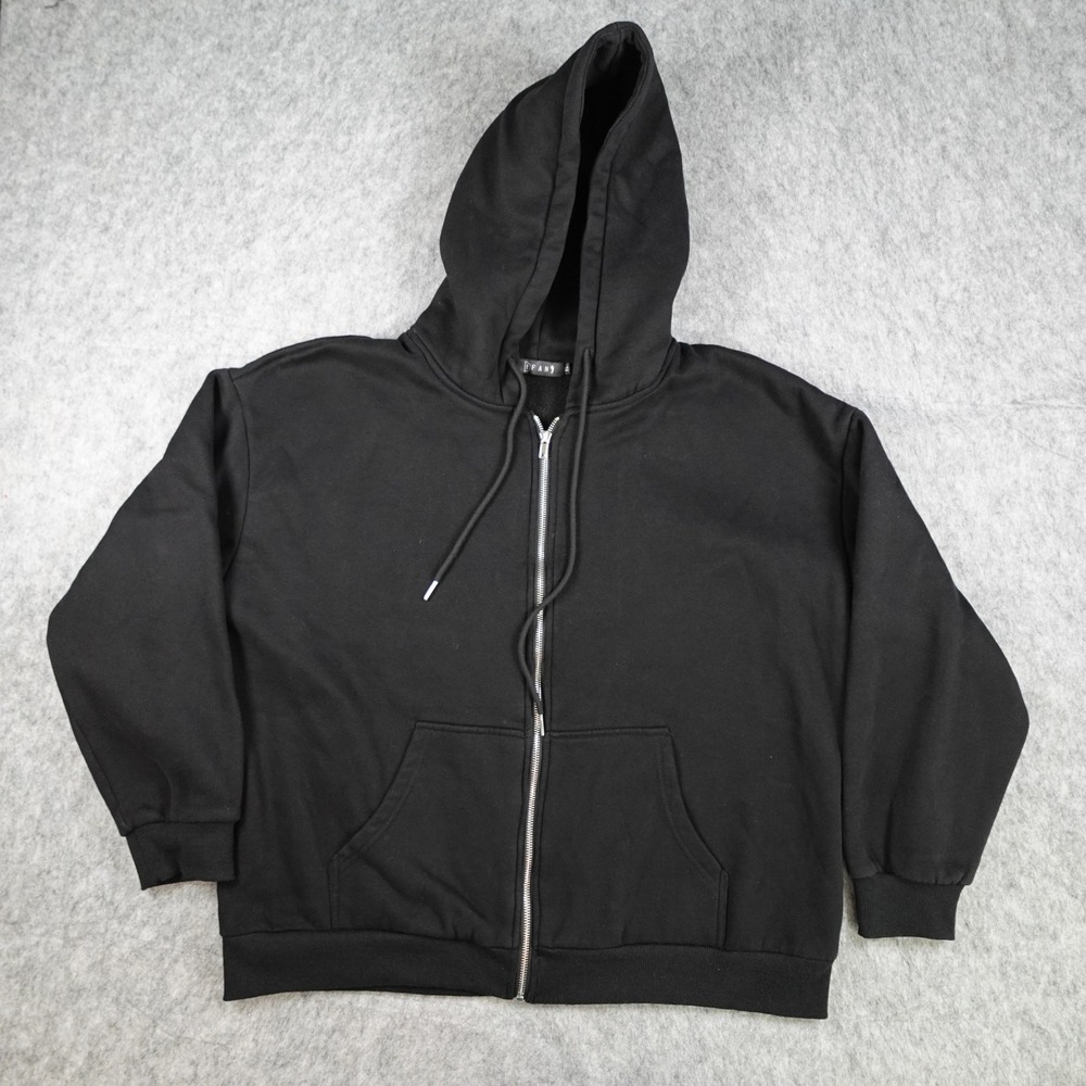 EFAN Hoodie Women Extra Large Black Full Zip Fleece Long Sleeve Solid Jacket
